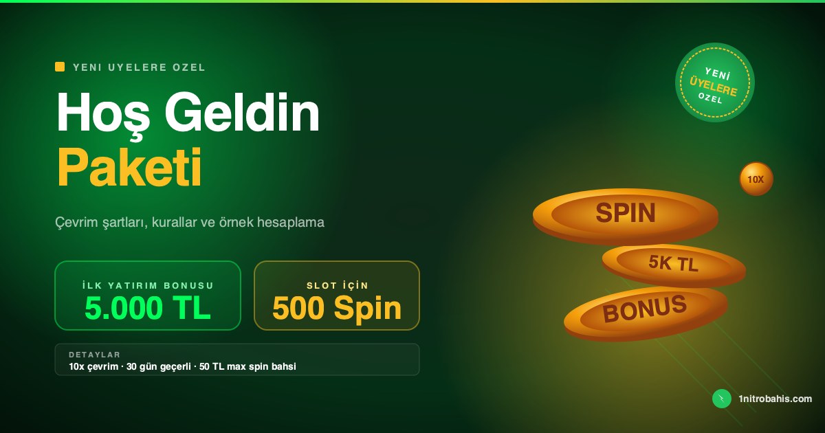Nitrobahis hoş geldin paketi 5000 TL bonus ve 500 freespin SSS kapağı
