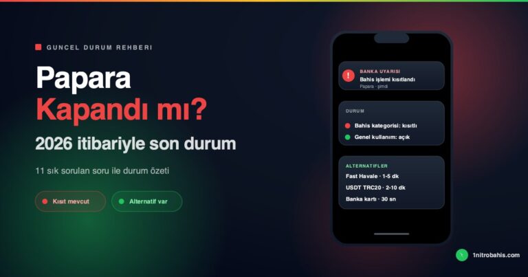 Papara kapandı mı 2026 bahis sitesi alternatifleri SSS kapağı