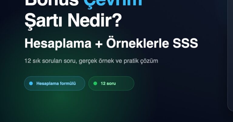 bonus çevrim şartı